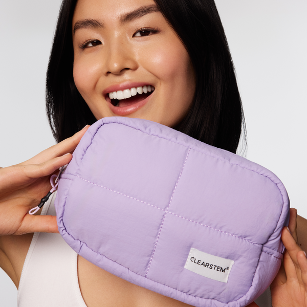 Lavender Puff Cosmetics Bag - alternate view