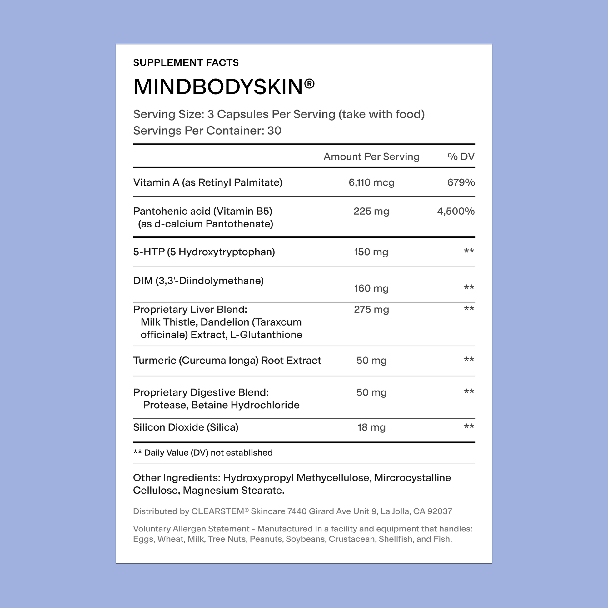 MINDBODYSKIN® Hormonal Acne Supplement